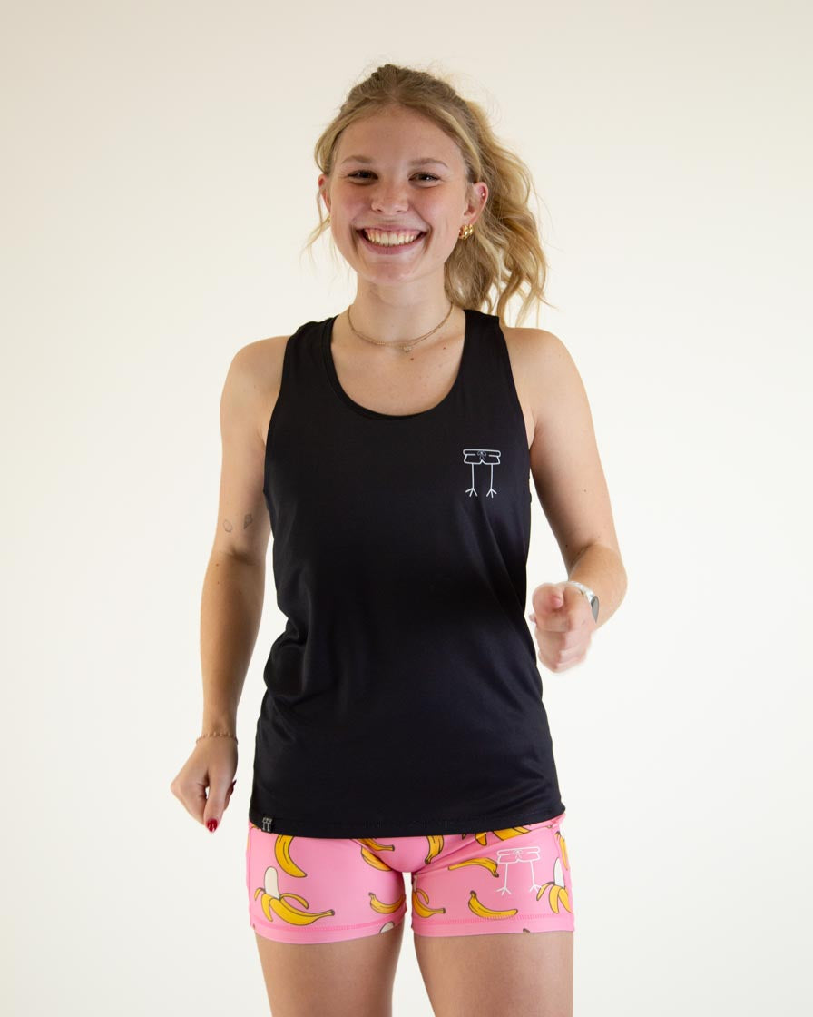 High-Performance Women's Black Workout Singlet - Perfect for Gym, Running & Yoga | Moisture-Wicking & Breathable Activewear