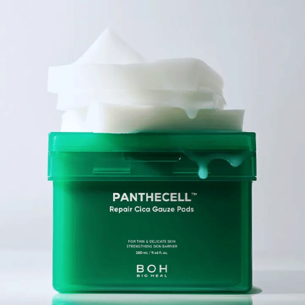 BIOHEAL BOH Panthecell Repair Cica Gauze Pads - 80 Count | Soothing Skin Recovery for Post-Procedure, Acne & Irritation | First Aid & Dermatological Care