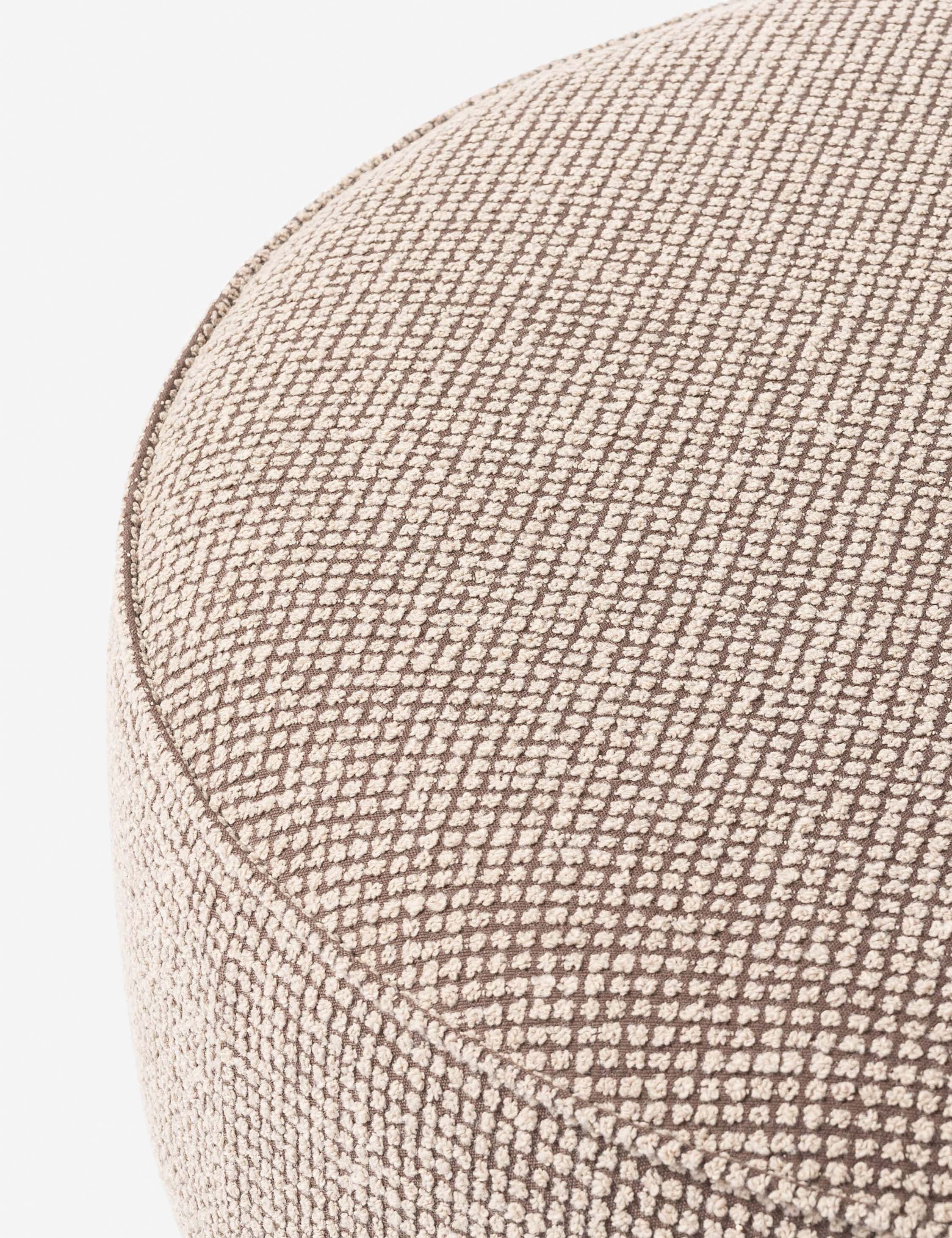 Aldora Round Ottoman Stool - Upholstered Storage Pouf with Removable Cushion Top, Modern Footrest for Living Room, Bedroom & Nursery - Versatile Seating & Home Decor Accent