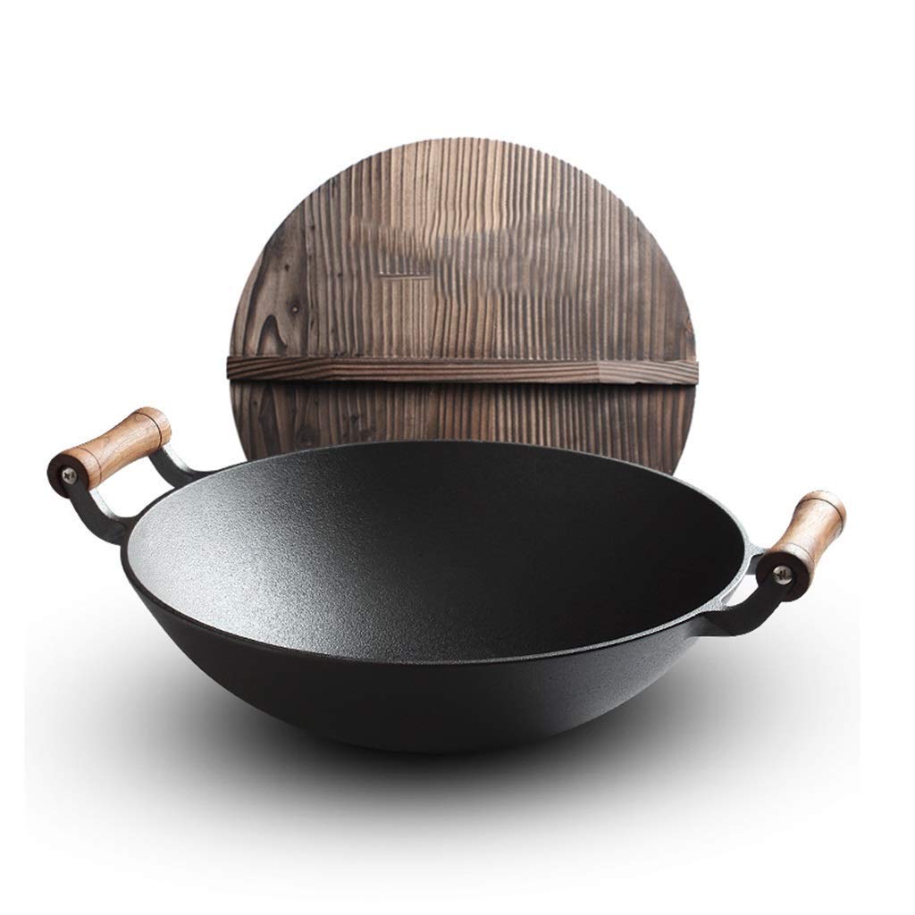 SPNEC Stainless Steel Wok Pan with Premium Glass Lid & Bamboo Spatula - 12 Inch Nonstick Stir Fry Pan with Ergonomic Handle, Scratch-Resistant Surface - Perfect for Asian Cooking, Stir Frying, Sautéing & Home Kitchen Use