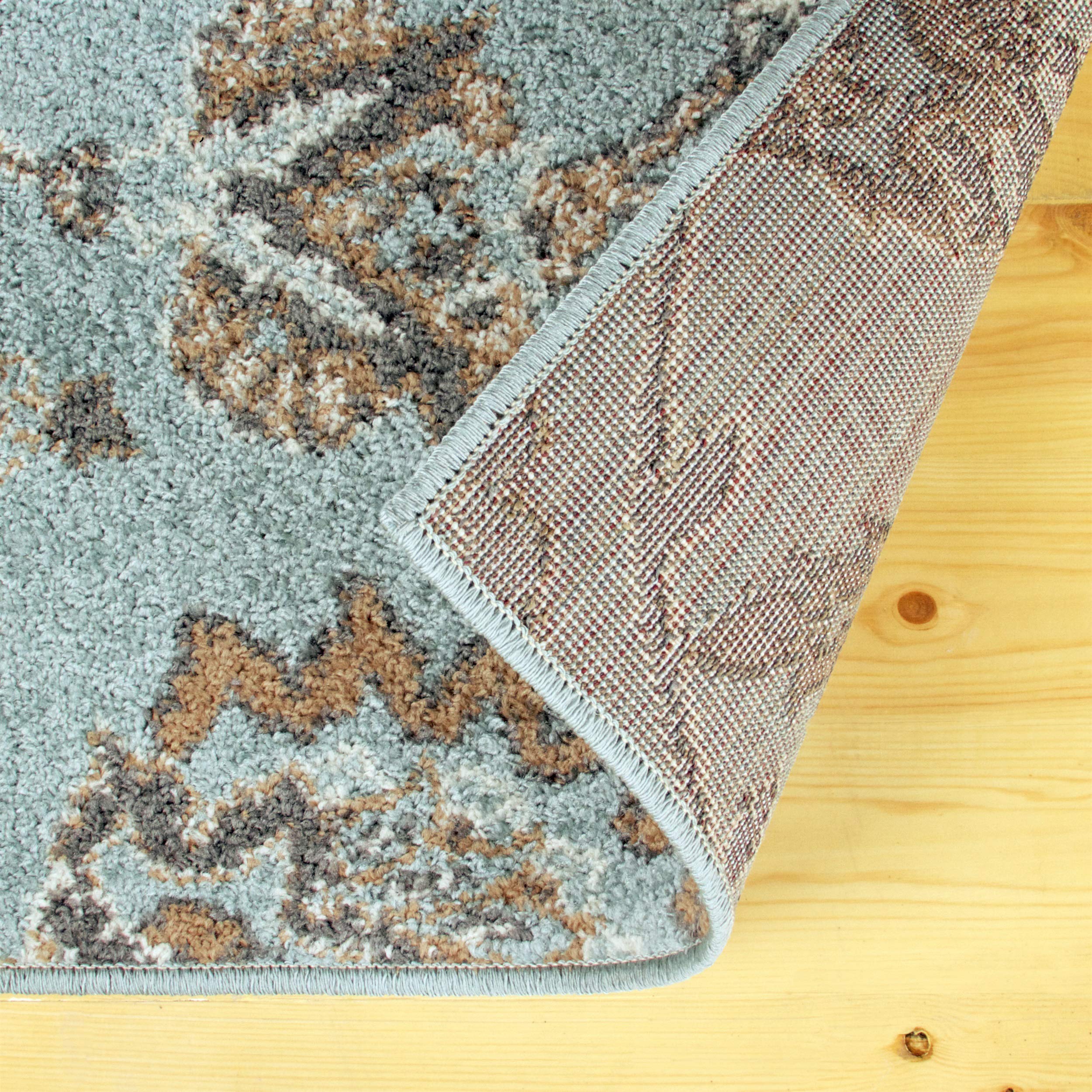 Premium 5' x 8' Blue Area Rug - Soft Non-Slip Farmhouse Rug for Bedroom, Living Room, Kitchen, Entryway & Laundry Room | Brookshire Collection | Cozy Home Decor & Floor Protection