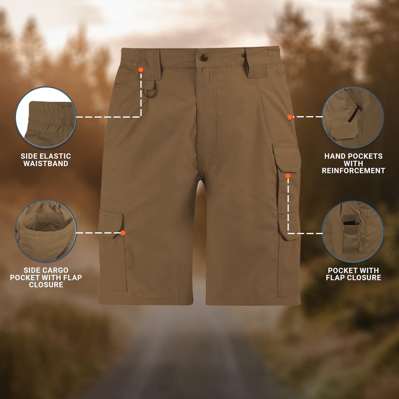 Propper Men's Tactical Shorts - Lightweight Durable Military Cargo Shorts with Multiple Pockets for Outdoor Hiking, Camping & Tactical Operations
