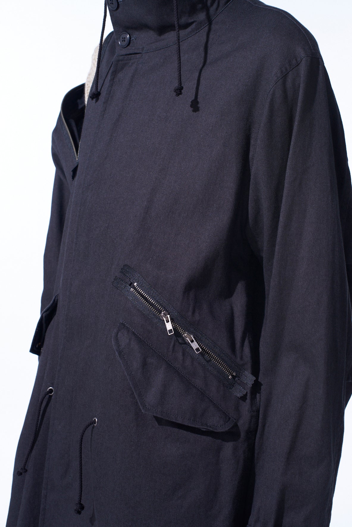 Men's Cotton Drill Zipper Mods Coat - Lightweight Casual Jacket for Outdoor Activities & Streetwear Fashion