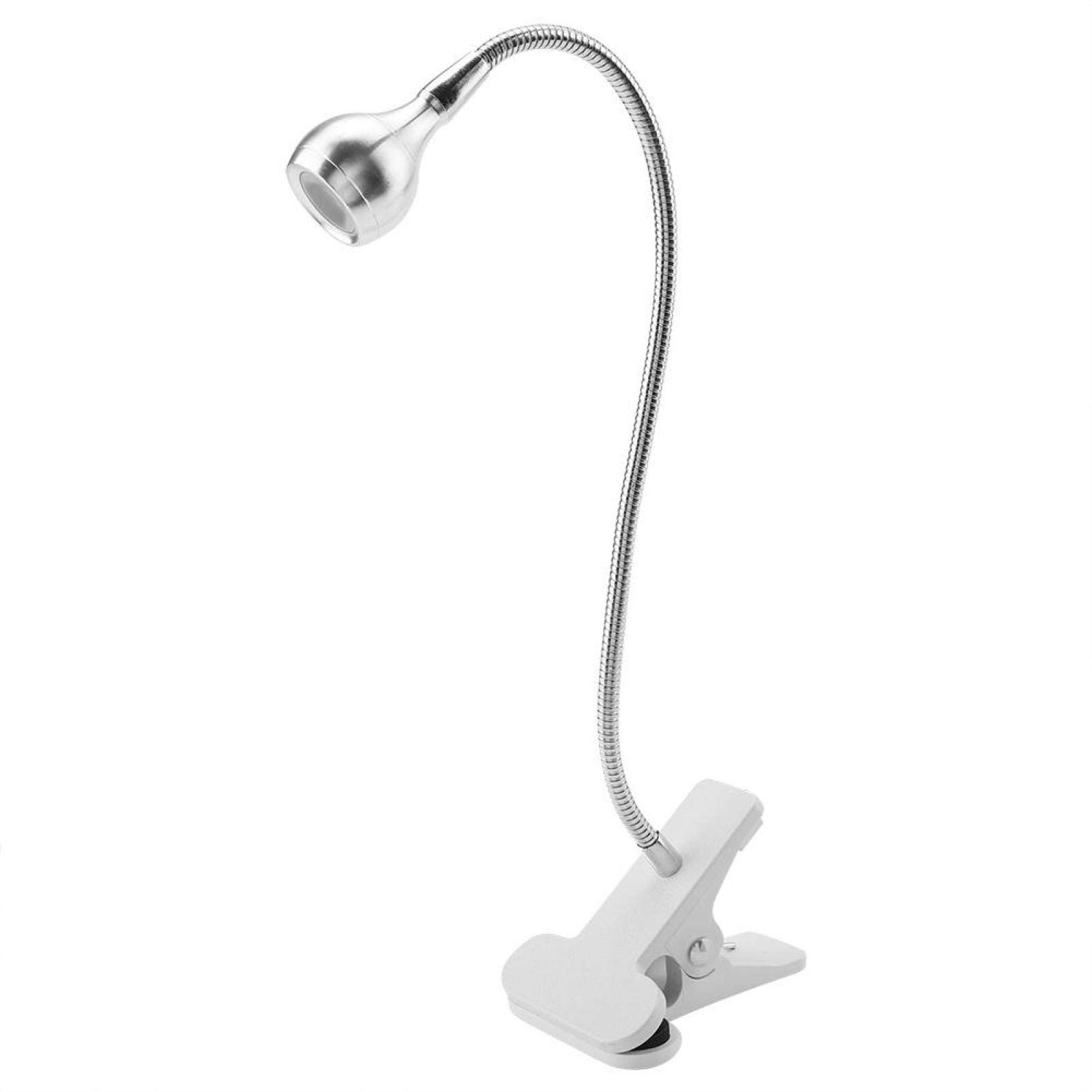 USB LED Gooseneck Desk Lamp with Clip - Adjustable Eye-Caring Reading Light for Home, Office & Study (Silver Warm White) | Perfect for Night Reading, Computer Work & Bedside Lighting