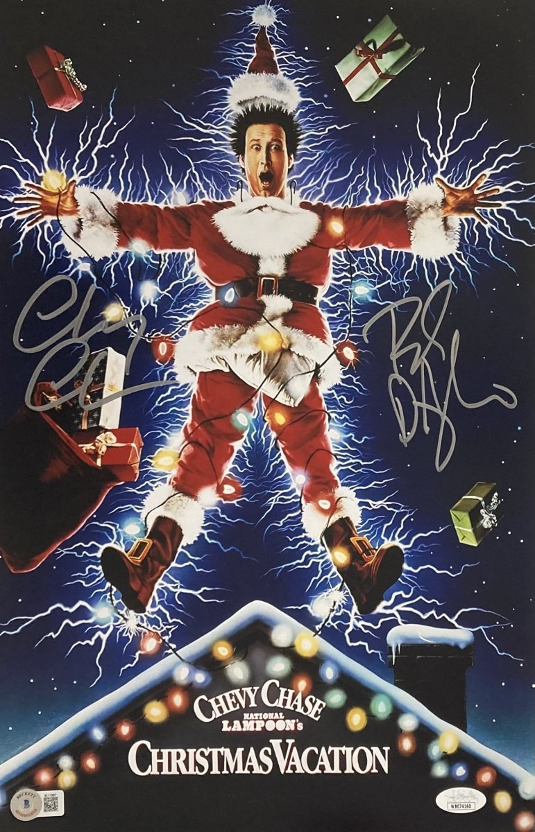 Authentic Chevy Chase & Beverly D'Angelo Signed 11x17 Christmas Vacation Movie Photo - JSA Certified - Perfect for Holiday Decor & Collector's Display