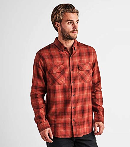 Roark Cassidy Woven Red Men's Shirt - Casual Button Down Shirt for Men, Breathable & Comfortable - Perfect for Outdoor Adventures, Travel & Everyday Wear