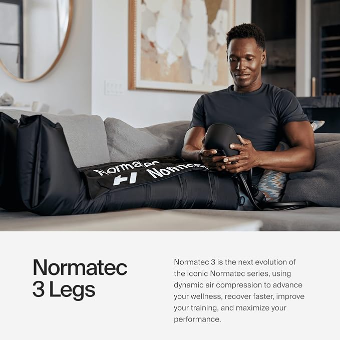Hyperice Normatec 3 Leg Compression Massage System with Control Unit - Full Leg Recovery for Athletes & Active Lifestyles - Perfect for Post-Workout, Injury Rehabilitation & Travel Recovery