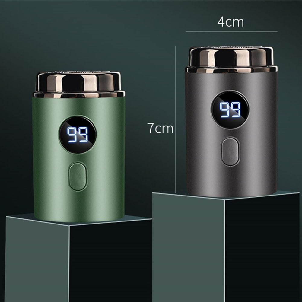 Doonai Mini Portable Electric Shaver - USB Rechargeable Waterproof Beard Trimmer for Men, Travel & Office Use | Compact Pocket Size for Home, Gym & Business Trips (Green)