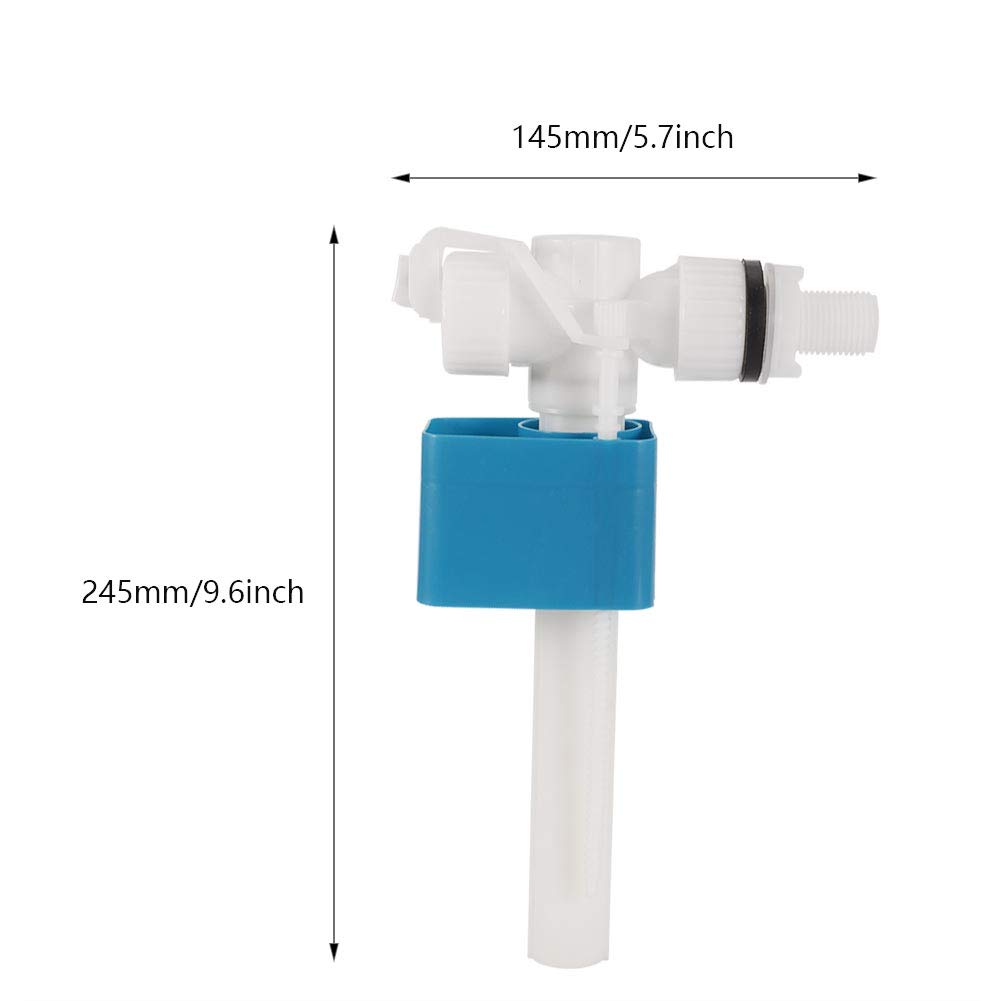 1/2 Inch Brass Side Entry Toilet Inlet Valve - Horizontal Water Inlet for Plastic Pipe Toilet Tanks - Durable Toilet Tank Accessories for Side Entry Toilets (Perfect for Small Bathrooms & Space-Saving Installations)