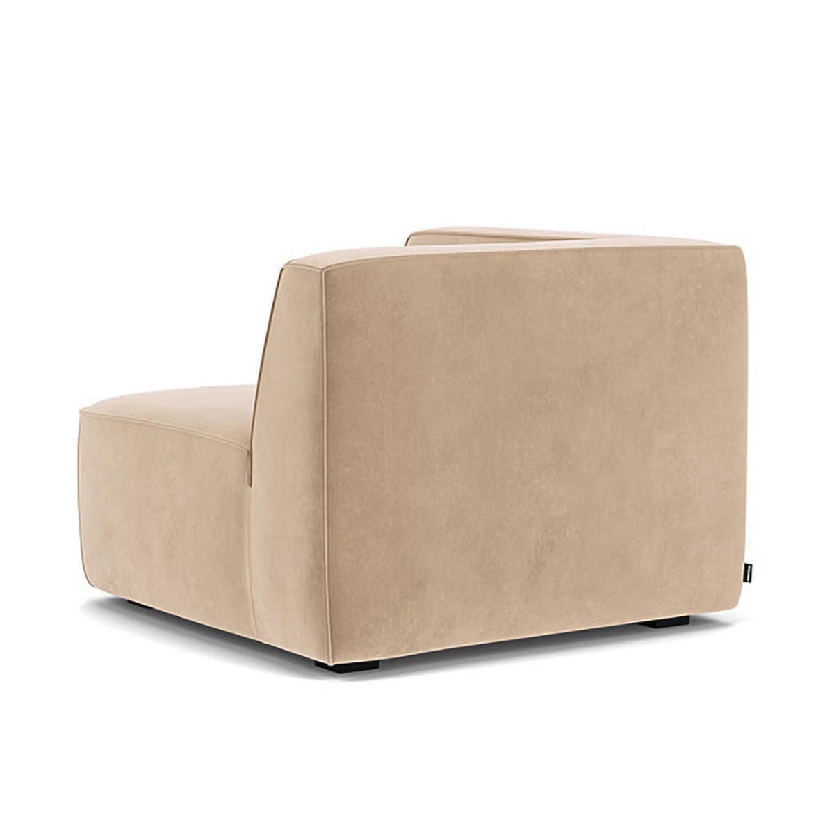 Premium Dane Velvet 1-Seater Right Corner Modular Sofa - Modern Living Room Furniture for Small Spaces & Apartments | Comfortable Single Seater Sofa for Lounge, TV Watching & Relaxation