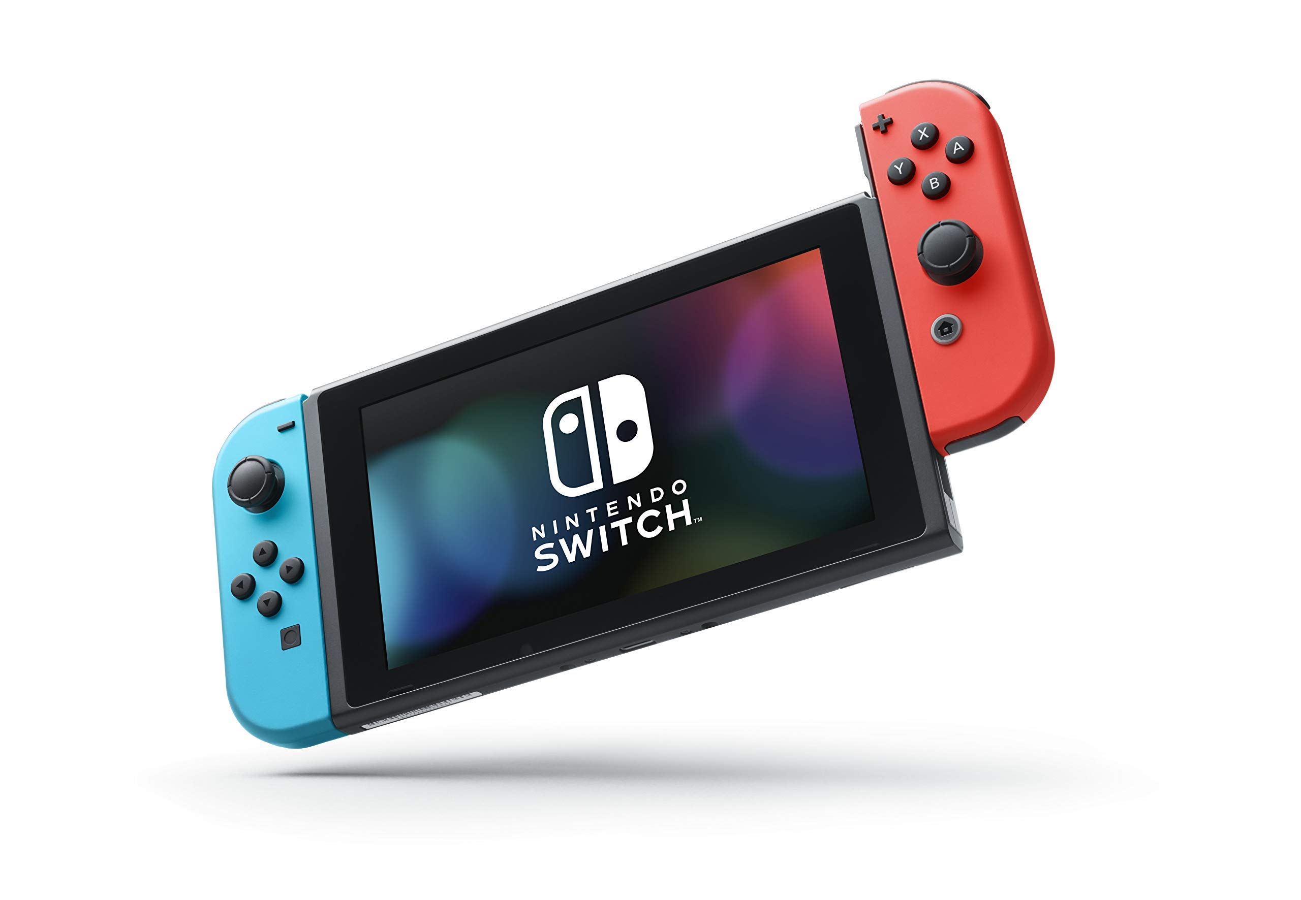 Nintendo Switch Console (Neon Red/Neon Blue) - Certified Refurbished | Portable Gaming System for Home & Travel, Multiplayer Fun with Family & Friends