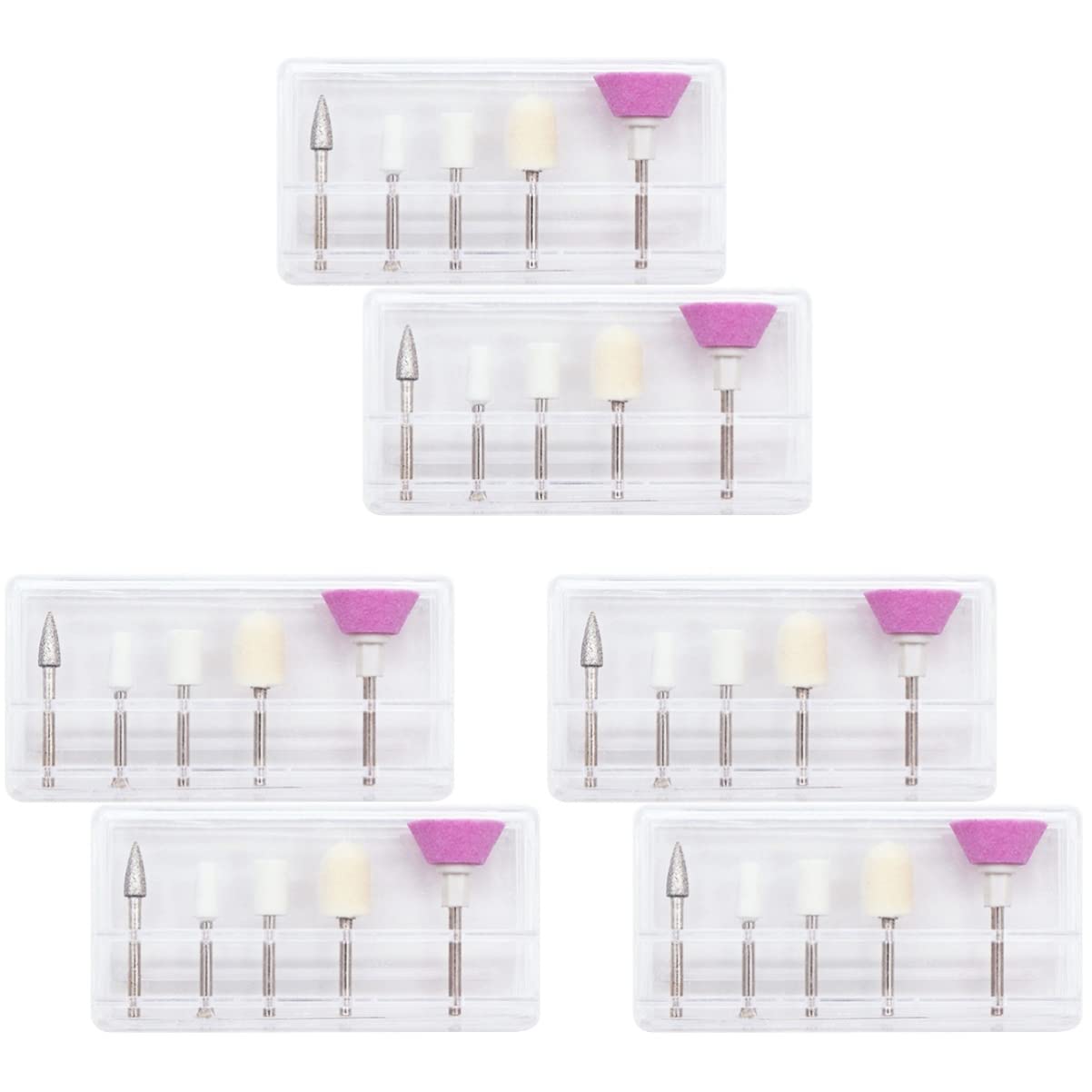 FRCOLOR 30PC Nail Drill Bits Set - Manicure Replacement Heads for Nail Art & Polish