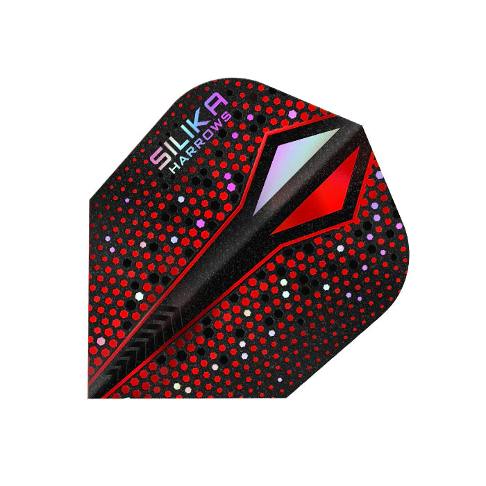 Harrows Silika ColourShift X Flights - Standard Small NO6 Shape Dart Flights in Red | Perfect for Steel Tip and Soft Tip Darts | Ideal for Bars, Tournaments & Home Practice