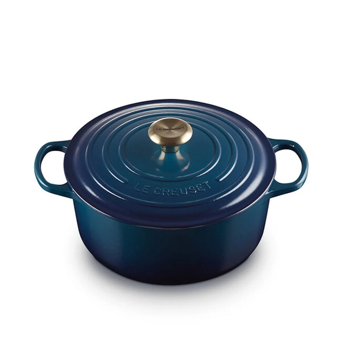 Le Creuset Signature 5.3L Cast Iron Round Dutch Oven - Enameled French Oven for Braising, Baking & Slow Cooking - Agave Blue - Perfect for Soups, Stews & Bread Making