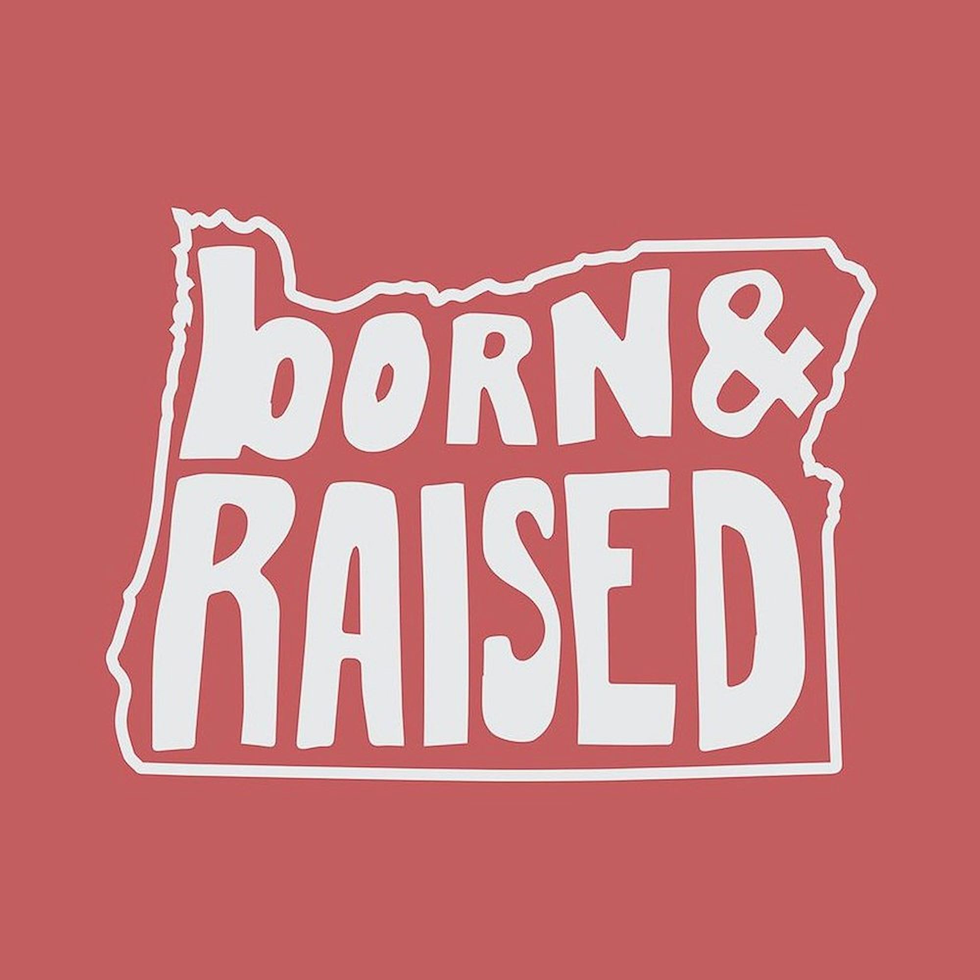Oregon Born & Raised 3x3 Inch Square Bumper Sticker - Durable Car Decal for Windows, Laptops & Water Bottles - Perfect for Oregon Pride & State Lovers