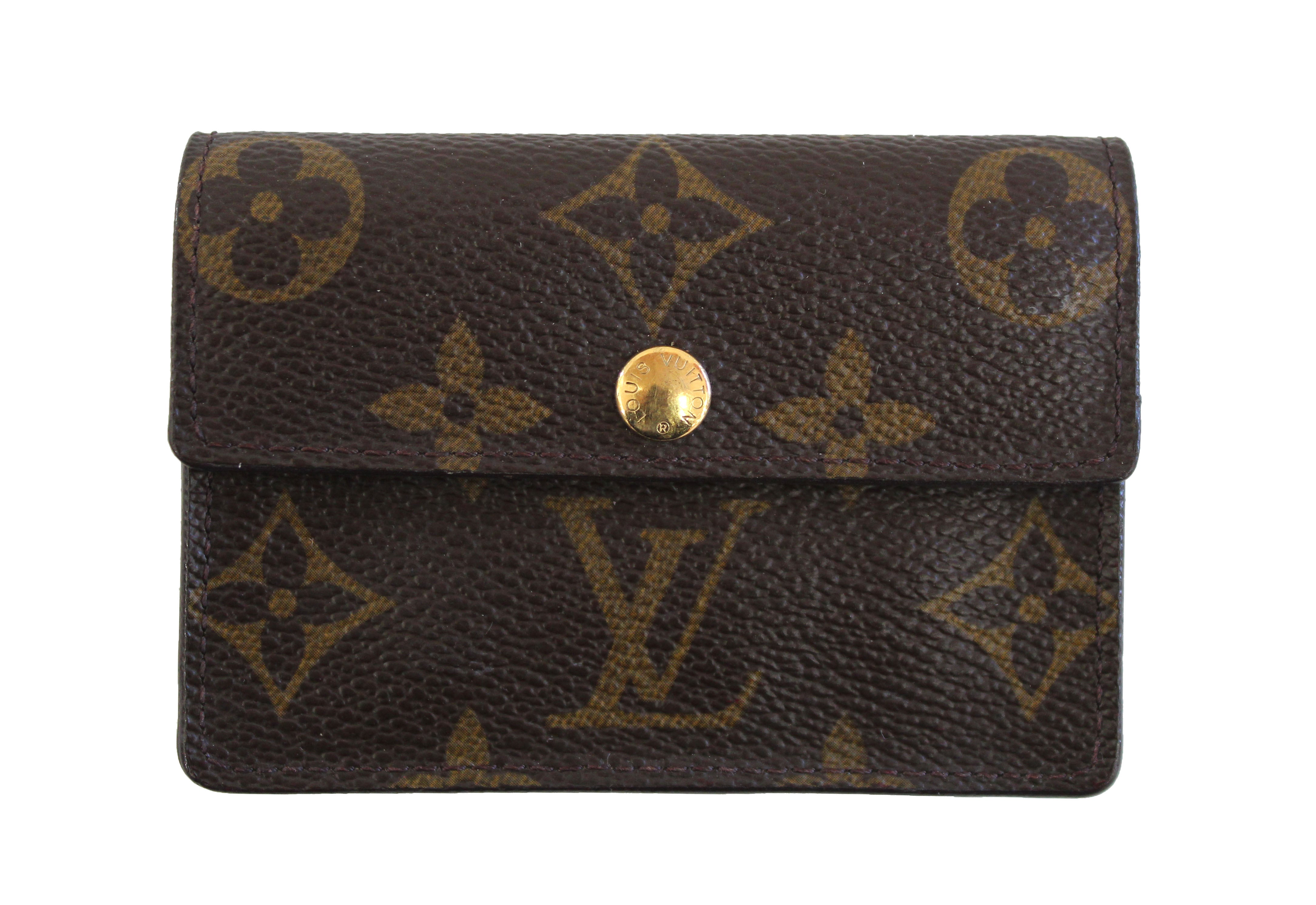 Authentic Louis Vuitton Monogram Canvas Small Card Holder & Coin Wallet - Luxury Compact Wallet for Credit Cards, Cash and Coins | Perfect for Everyday Use, Travel & Gifts