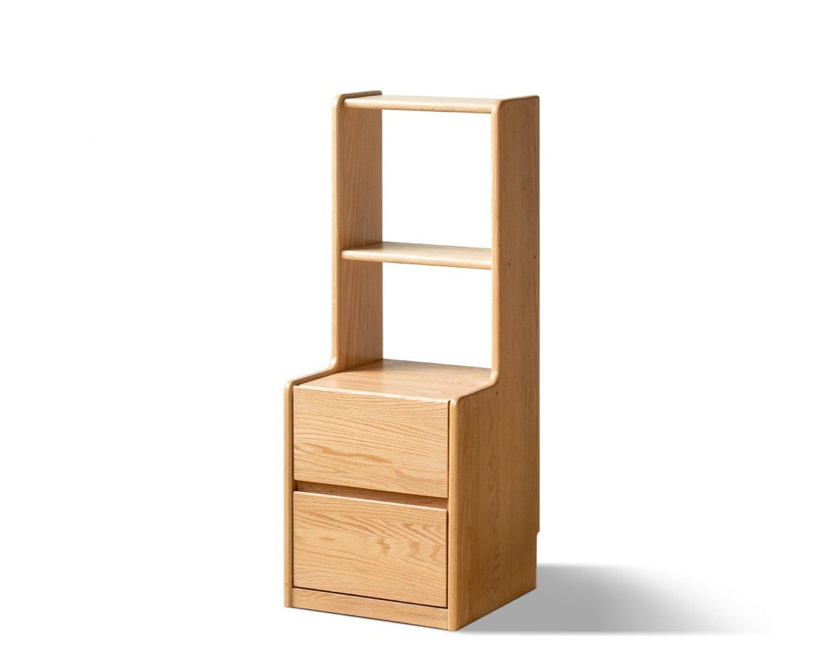 Solid Oak Wood Nightstand - Sturdy & Elegant Bedside Table for Bedroom, Living Room, or Office - Perfect for Storage & Décor