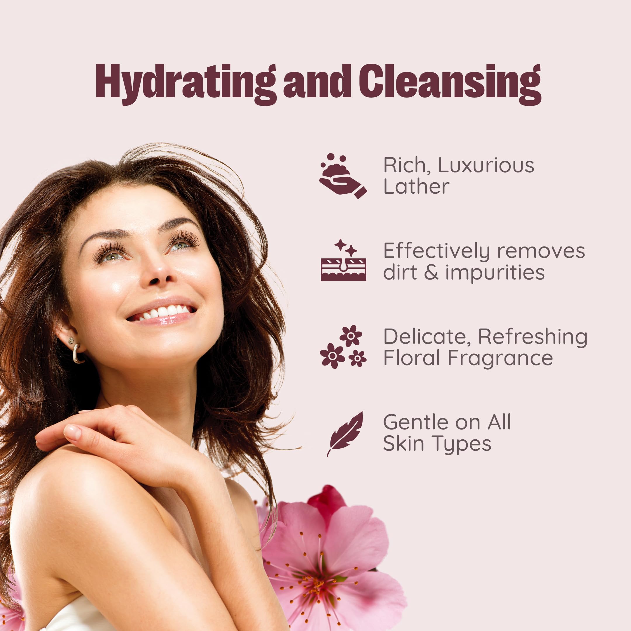 **Moisturizing Body Wash for Dry & Oily Skin - Lemongrass & Japanese Cherry Blossom Scented Shower Gel (Pack of 2, 300ml Each) | Gentle Cleansing for Women & Men | Tan Removal & Hydrating for Daily Use**
