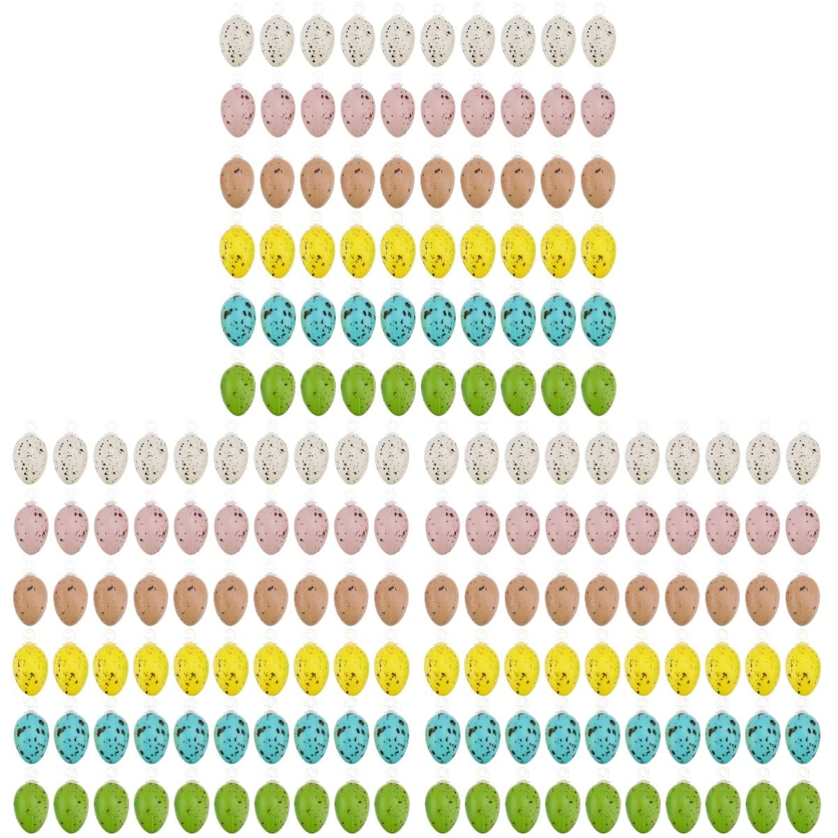 180 Pcs Plastic Easter Spotted Eggs - DIY Easter Decorations, Simulation Eggs for Easter Basket Fillers, Party Favors, and Home Decoration