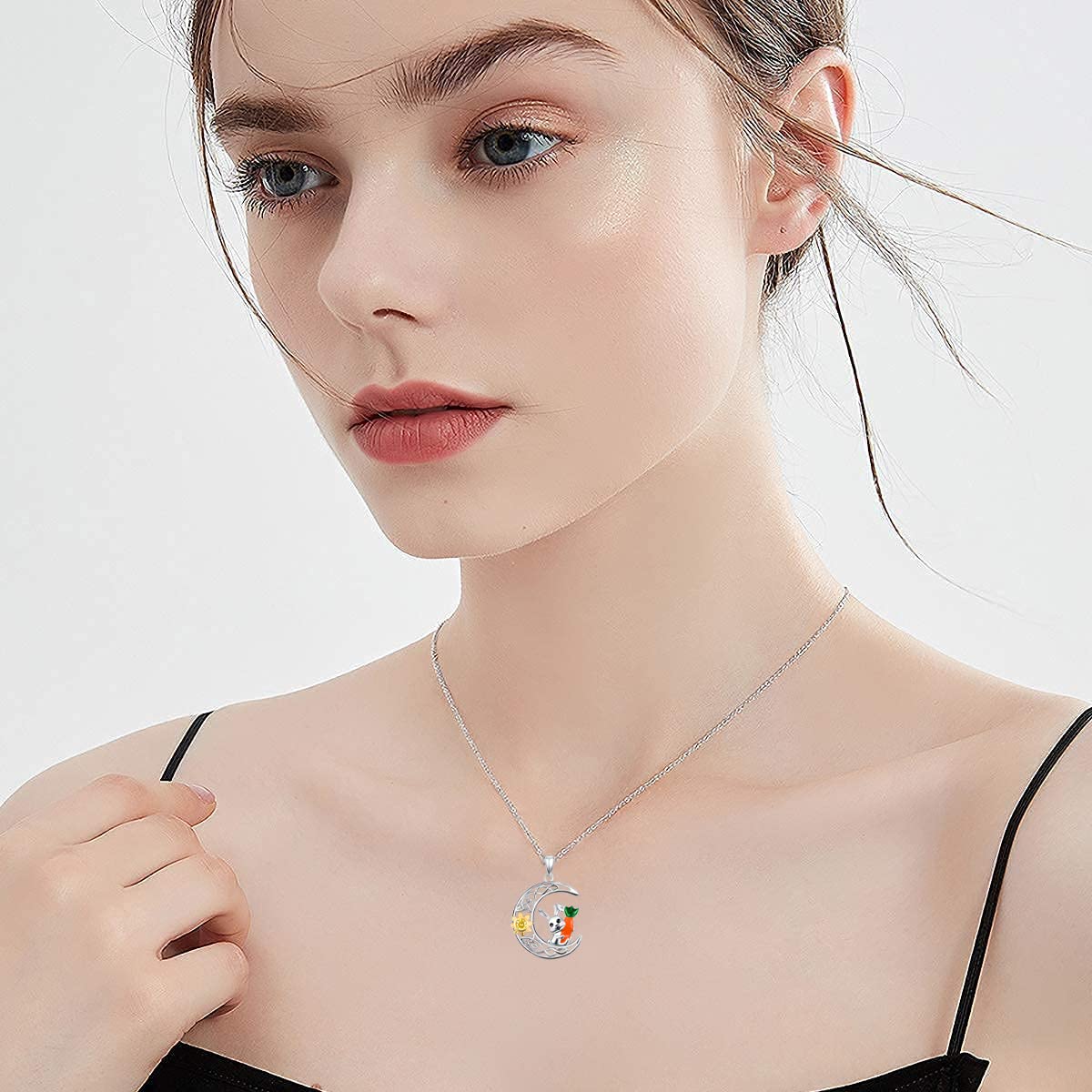 Sterling Silver Bunny Necklace for Women - Cute Rabbit Pendant Easter Jewelry Gift - Perfect for Easter Gifts, Birthday Presents & Everyday Wear