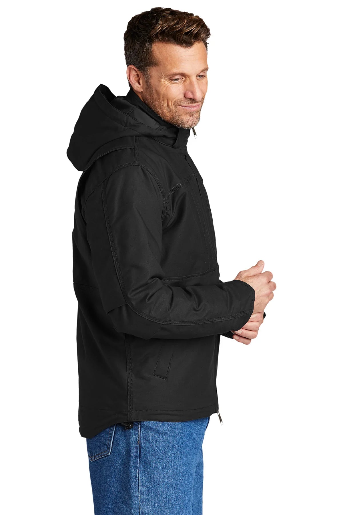 Carhartt Full Swing Cryder Jacket for Men - Durable Work Jacket with Branded Logo, Black - Ideal for Construction, Outdoor Work & Heavy-Duty Activities