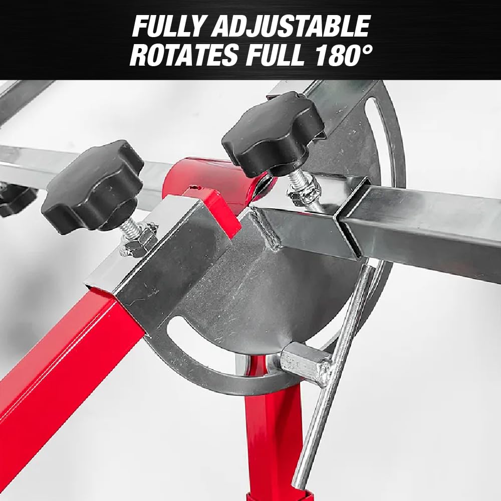 LAUCO 180° Rotating Adjustable Automotive Paint Stand - Multifunction Body Panel & Door Stand for Painting, Auto Body Repair Tools - Perfect for Car Painting, Collision Repair & DIY Auto Projects