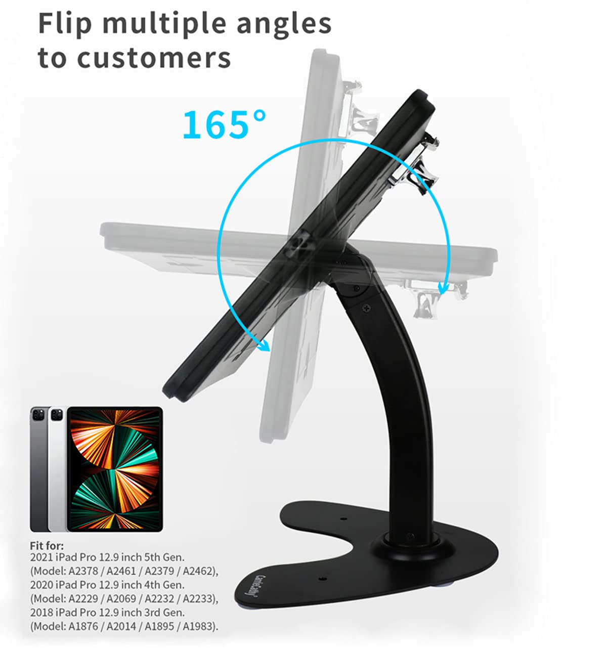 Wall Mount Anti-Theft Security Kiosk Stand for iPad Pro 12.9