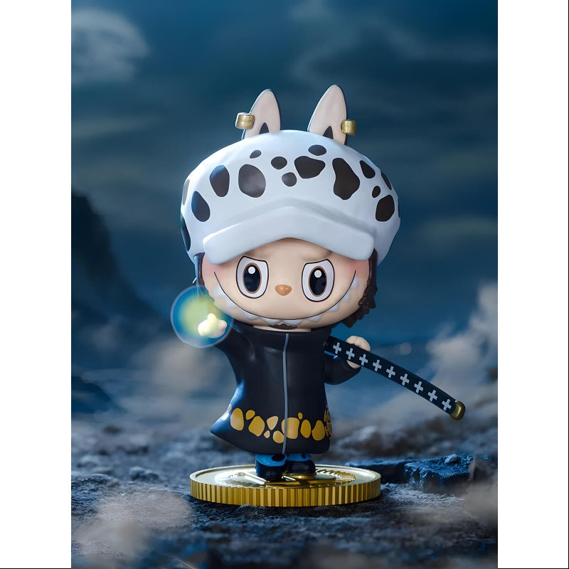 Labubu The Monsters X One Piece Series Trafalgar Law Collectible Figure - Anime & Manga Merchandise for Display, Gifts, and Fan Collections