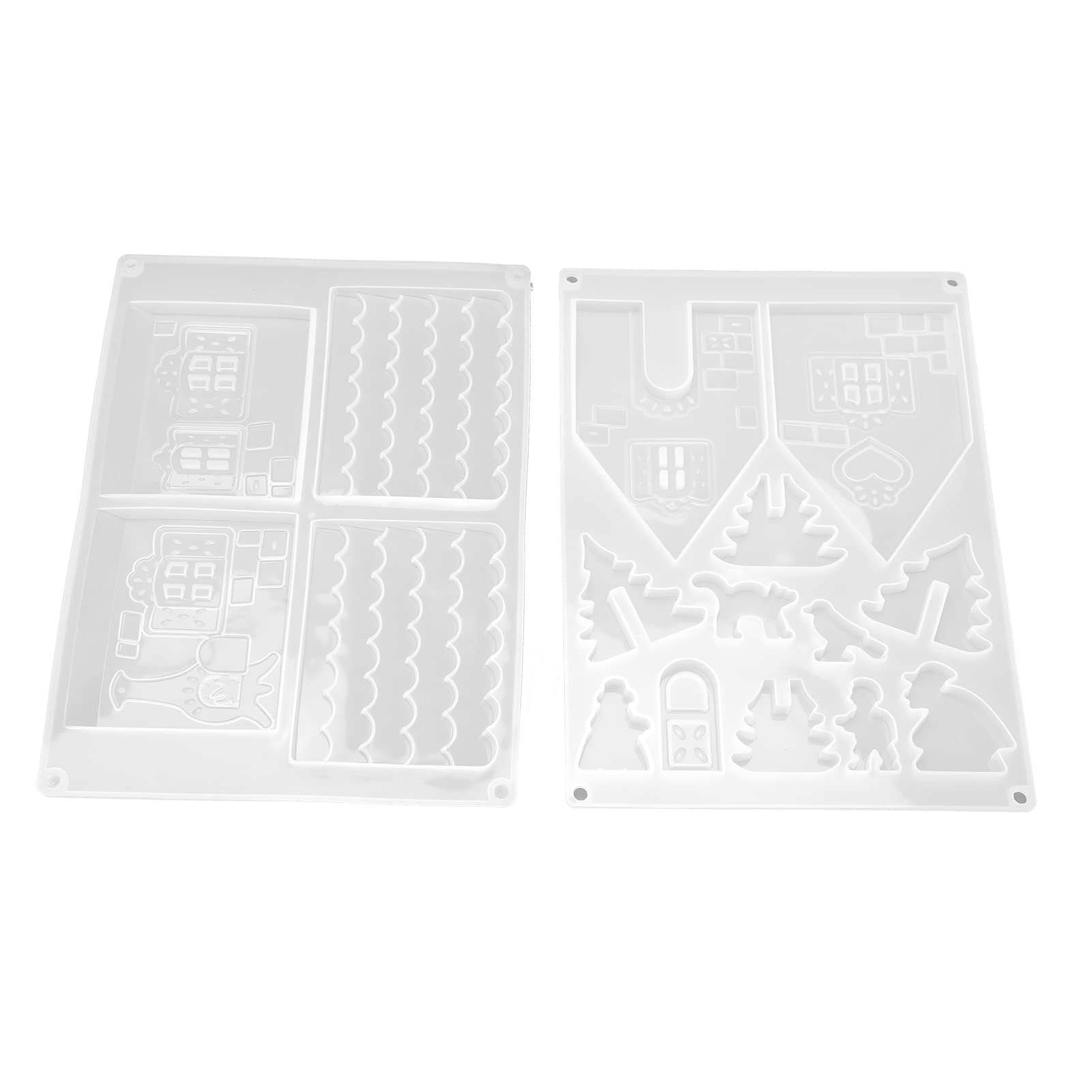 GLOGLOW Silicone Resin Molds - Reusable Christmas Craft Molds for DIY Epoxy Resin Art, Home Decor & Wall Decoration (Perfect for Adults & Kids) | Great for Holiday Crafts, Gift Making & Table Centerpieces