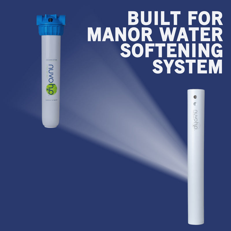 NuvoH2O Home Water Softener Replacement Cartridge - Salt-Free Water Softening System for Hard Water Treatment - Perfect for Whole House Water Filtration & Shower Use