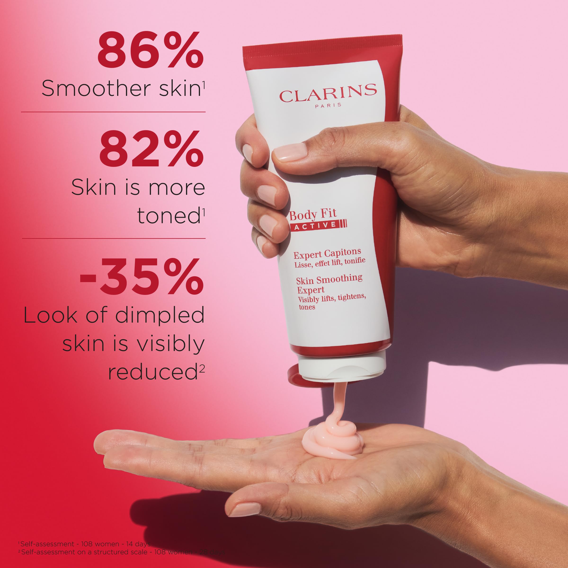Clarins Body Fit Active Gel-Cream & Extra-Firming Anti-Aging Body Cream Duo | Cellulite Treatment | Skin Tightening & Hydration | For All Skin Types | Post-Workout Recovery & Nighttime Skincare Routine