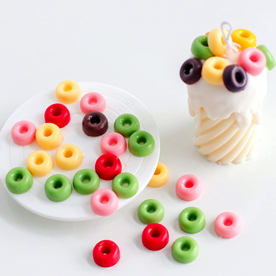 JOERSH Mini Round Silicone Candy Molds - 192 Cavity Donut Shaped Mold for Gummy, Chocolate, Hard Candy, Caramels, Fondant & Fruit Loops | Perfect for DIY Desserts, Party Treats & Baking Decorations