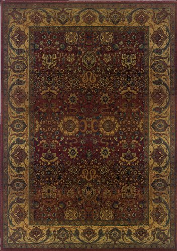 Oriental Weavers 332C 6' Round Area Rug - Soft Modern Boho Rug for Living Room, Bedroom & Nursery Decor | Non-Slip Floor Carpet for Home & Office