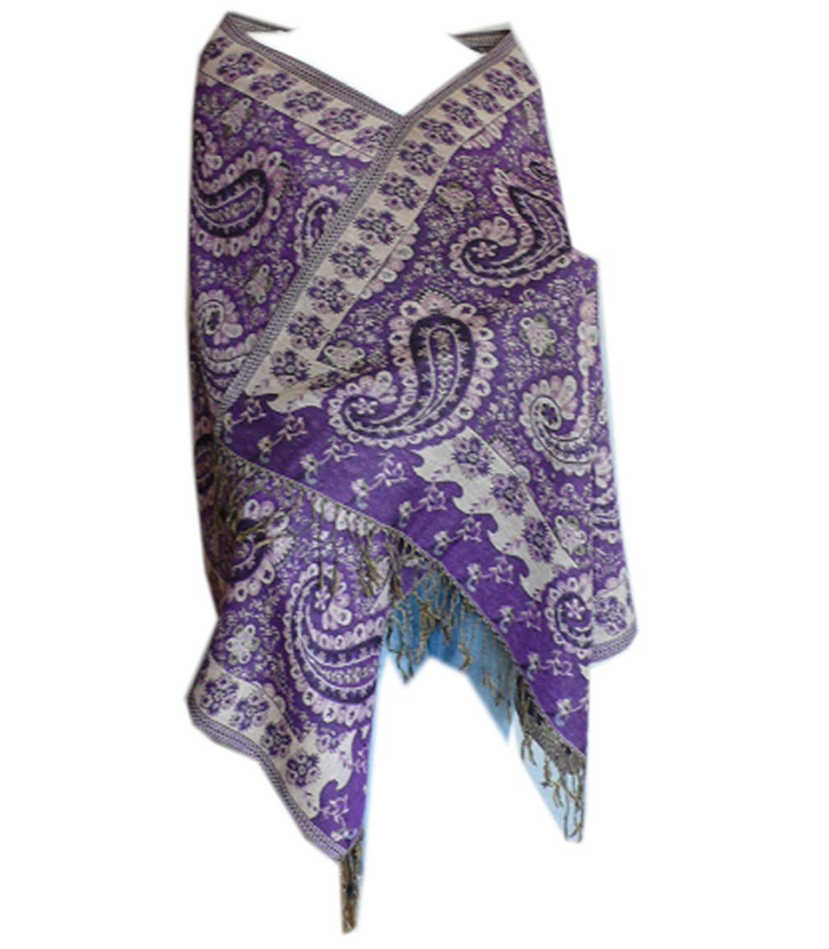 Luxury Women's Triple-Layer Pashmina Shawl Wrap - Soft Cashmere Blend Scarf for Winter, Evening & Travel - Elegant Fashion Accessory for Parties, Weddings & Office Wear