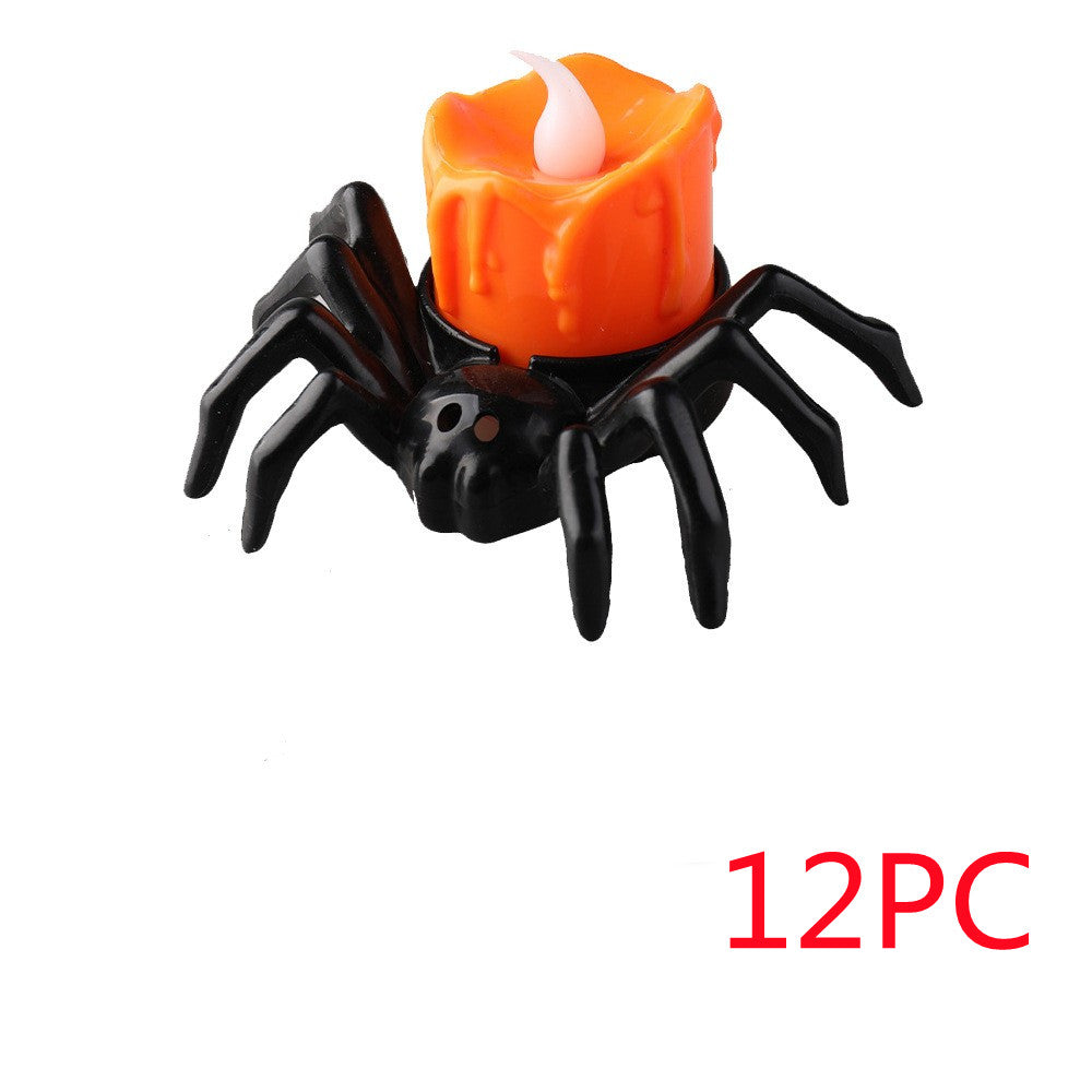 Spooky Halloween Spider Candlestick Decorations - Gothic Candle Holders for Halloween Party, Home & Table Decor - Perfect for Haunted House, Pumpkin Patch & Trick-or-Treat Decor