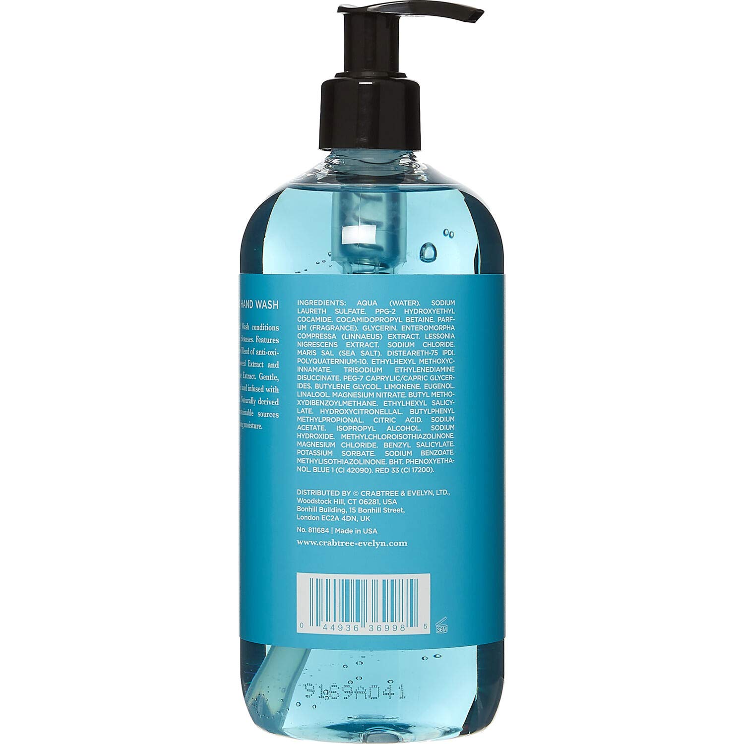 Crabtree & Evelyn La Source Luxury Hand Wash 500ml - Moisturizing & Refreshing for Soft Skin - Perfect for Bathroom, Kitchen & Guest Use