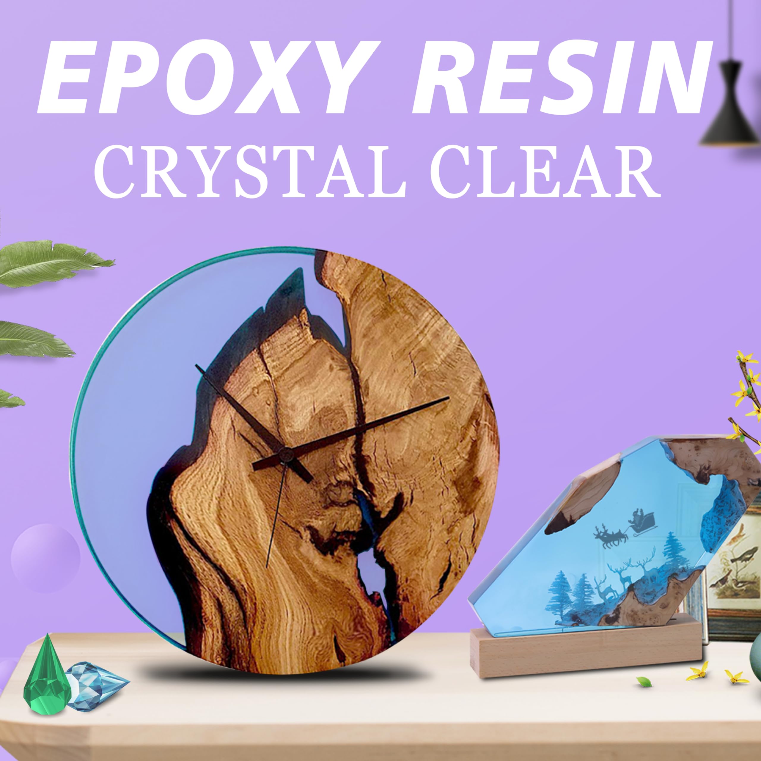 Alida 1 Gallon Crystal Clear Epoxy Resin Kit - No Yellowing, No Bubbles, Self-Leveling 1:1 Mix for DIY Jewelry, Tumbler Cups, Table Tops & Art Casting - Perfect for Resin Crafts, River Tables, Coasters & Home Decor Projects