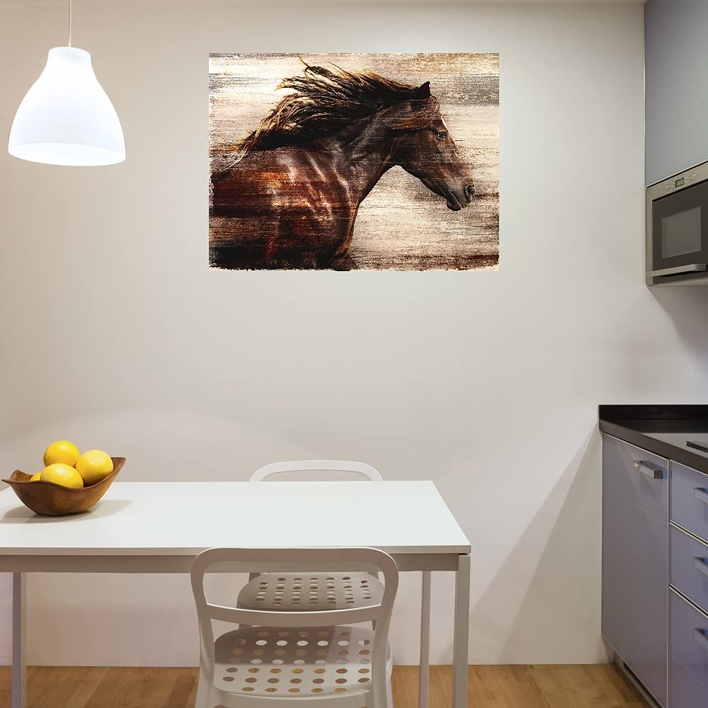 Majestic Motion Fine Art Canvas Wall Decor by Belle Maison - 32x24 Inches Ready to Hang Painting for Living Room, Bedroom, Office - Perfect for Home Decor & Gift Giving