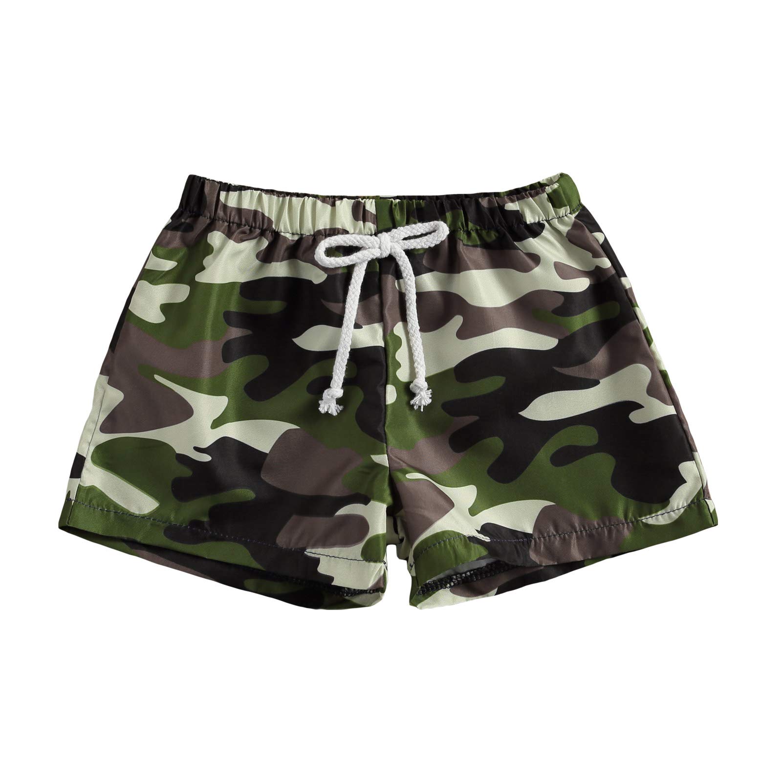 SHIBAOZI Boys Swim Trunks - Leaf Printed Quick Dry Swim Shorts for Toddler & Baby, UPF 50+ Sun Protection, Summer Beach Pool Swimwear for Little Boys (Ages 2-6) | Perfect for Swimming Lessons, Vacation & Water Play
