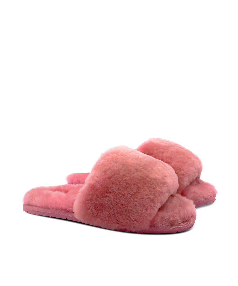 Women's UGG Fluffy Slippers - Cozy Indoor/Outdoor House Shoes for Winter Comfort - Perfect for Home, Lounge & Cold Weather Wear