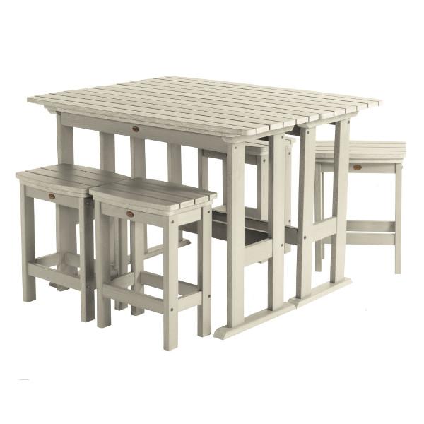 Lehigh 6-Piece Counter Height Balcony Patio Set - Outdoor Dining & Relaxing Furniture for Small Spaces