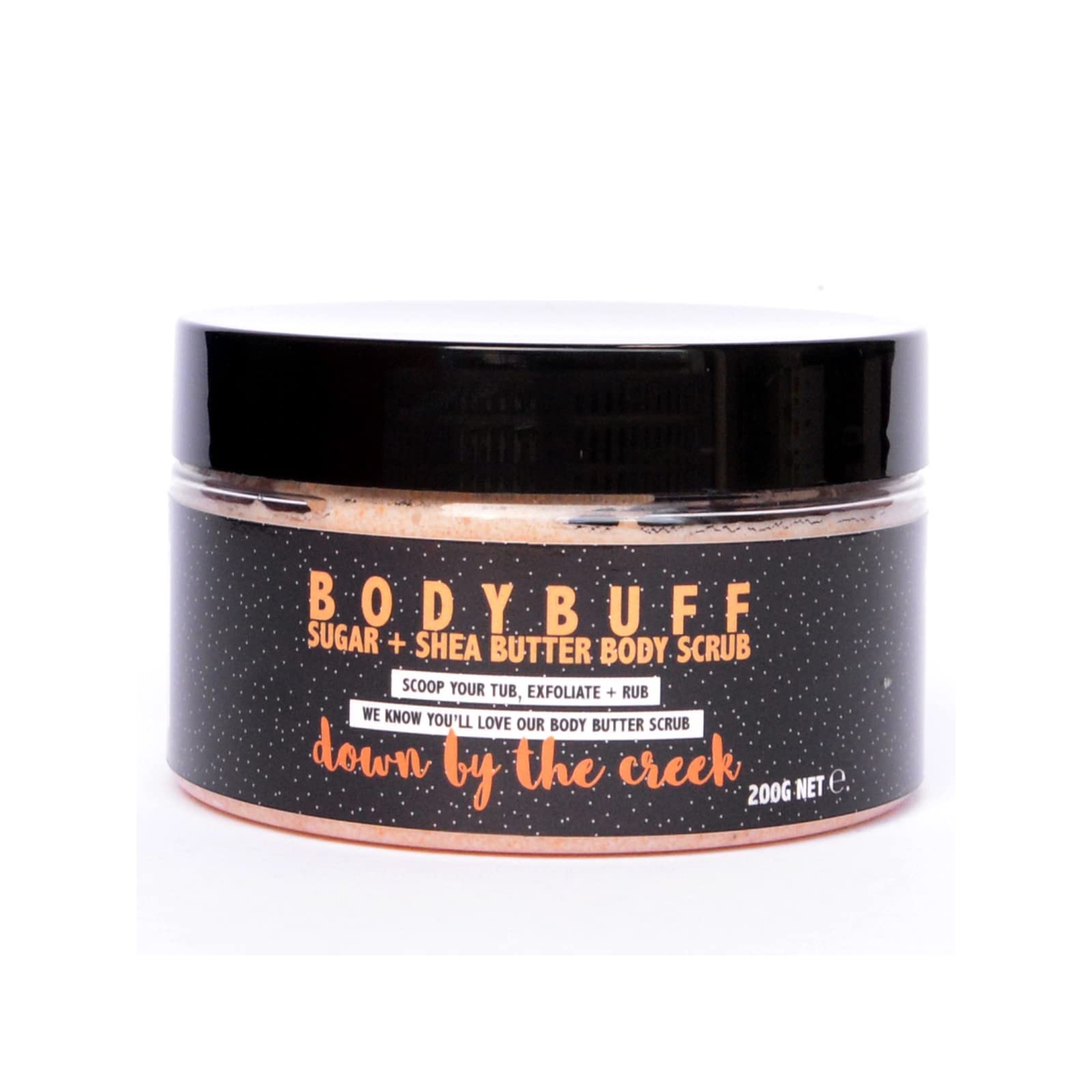 Emily Victoria Body Buff Sugar & Shea Butter Exfoliating Scrub - Citrus & Woody Scent 200g for Soft, Smooth Skin | Perfect for Spa Day & Dry Skin Care