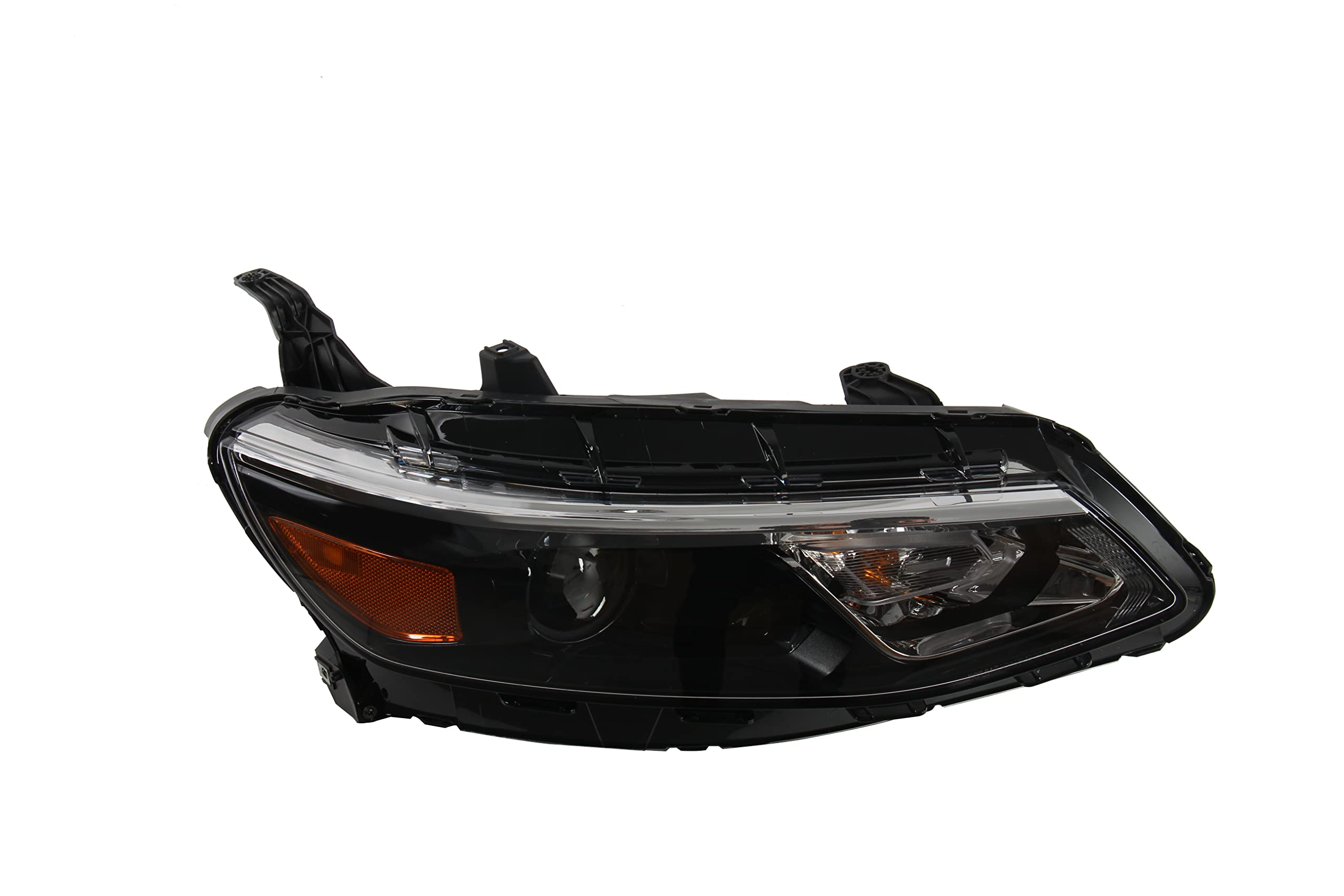 JX Racing Halogen Headlight for 2016-2018 Chevy Malibu - Right Passenger Side, Black Housing & Clear Lens - Perfect for Night Driving & Car Upgrades