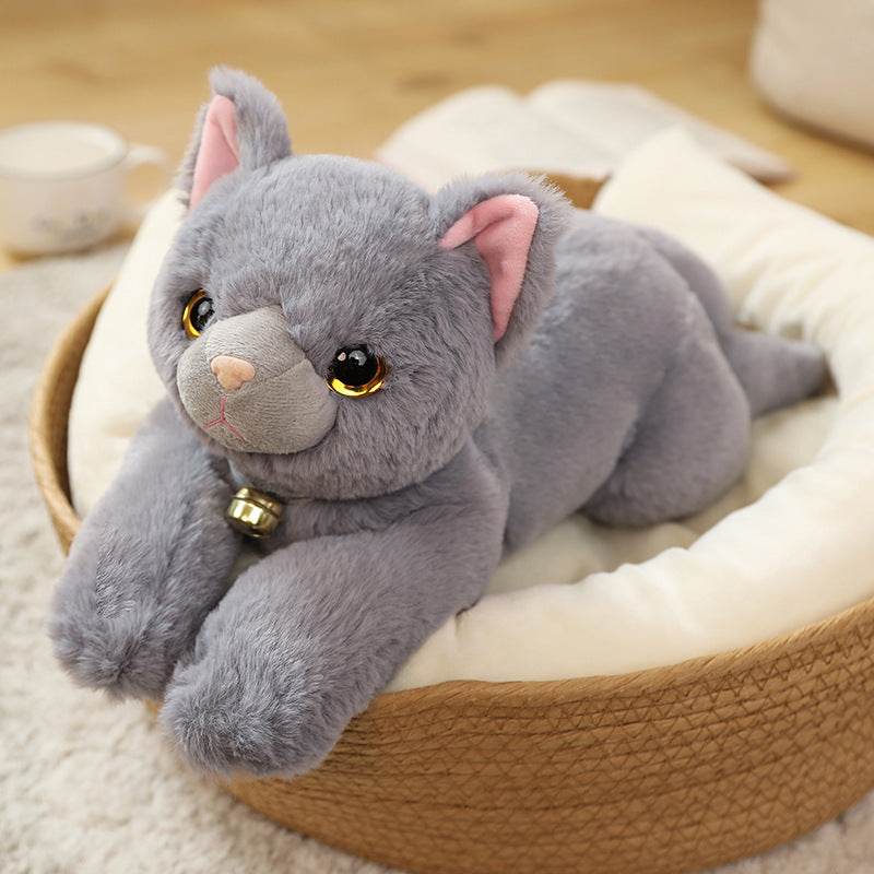 Realistic Stuffed Animal Cat Plush Toy - Soft & Cuddly Lifelike Feline Friend for Kids & Adults | Perfect Gift for Cat Lovers, Home Decor, Nursery Accent, and Comfort Companion