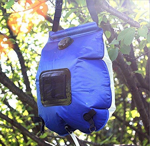 5-Gallon Solar Shower Bag - Portable Outdoor Camping Shower with Thermometer | 20L Water Capacity for Beach, Hiking & RV Trips