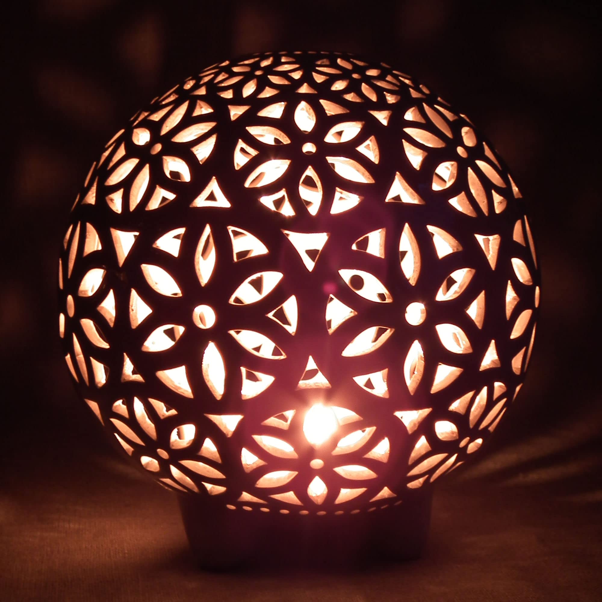 Scandinavian Style Gray Ceramic Candle Holder - Handmade Tealight Lantern for Nordic Home Decor | Perfect for Cozy Living Room, Bedroom & Wedding Centerpiece Decorations