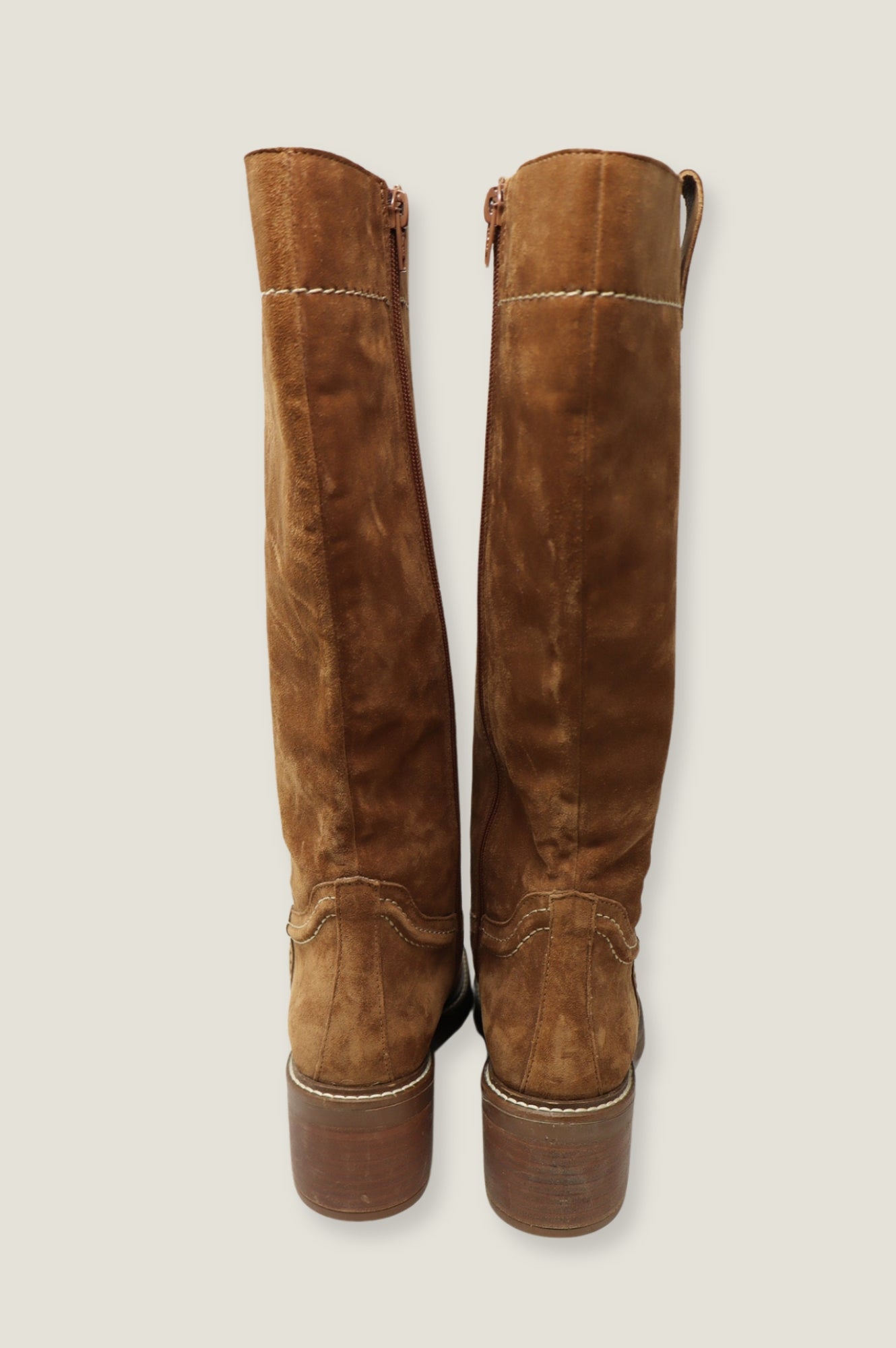 ALPE Trento Knee High Suede Boots for Women - Comfortable Tan Winter Boots with Soft Lining | Perfect for Cold Weather, Snow, and Outdoor Activities