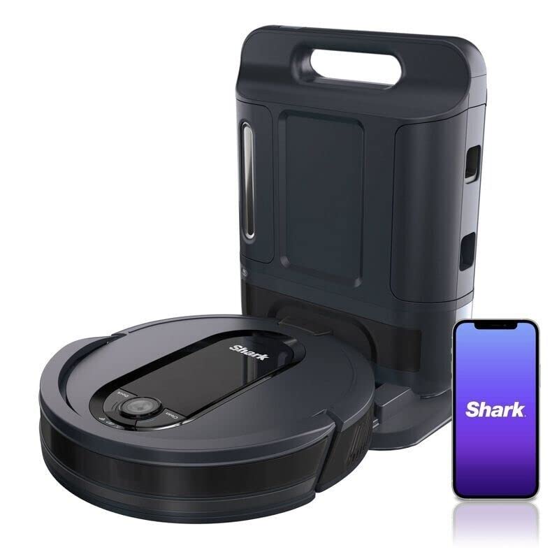 Shark EZ Wi-Fi Connected Robot Vacuum with XL Self-Empty Base - RV911AE (Renewed) | Smart Home Cleaning for Pet Hair, Hard Floors & Carpets | Ideal for Large Homes & Busy Families