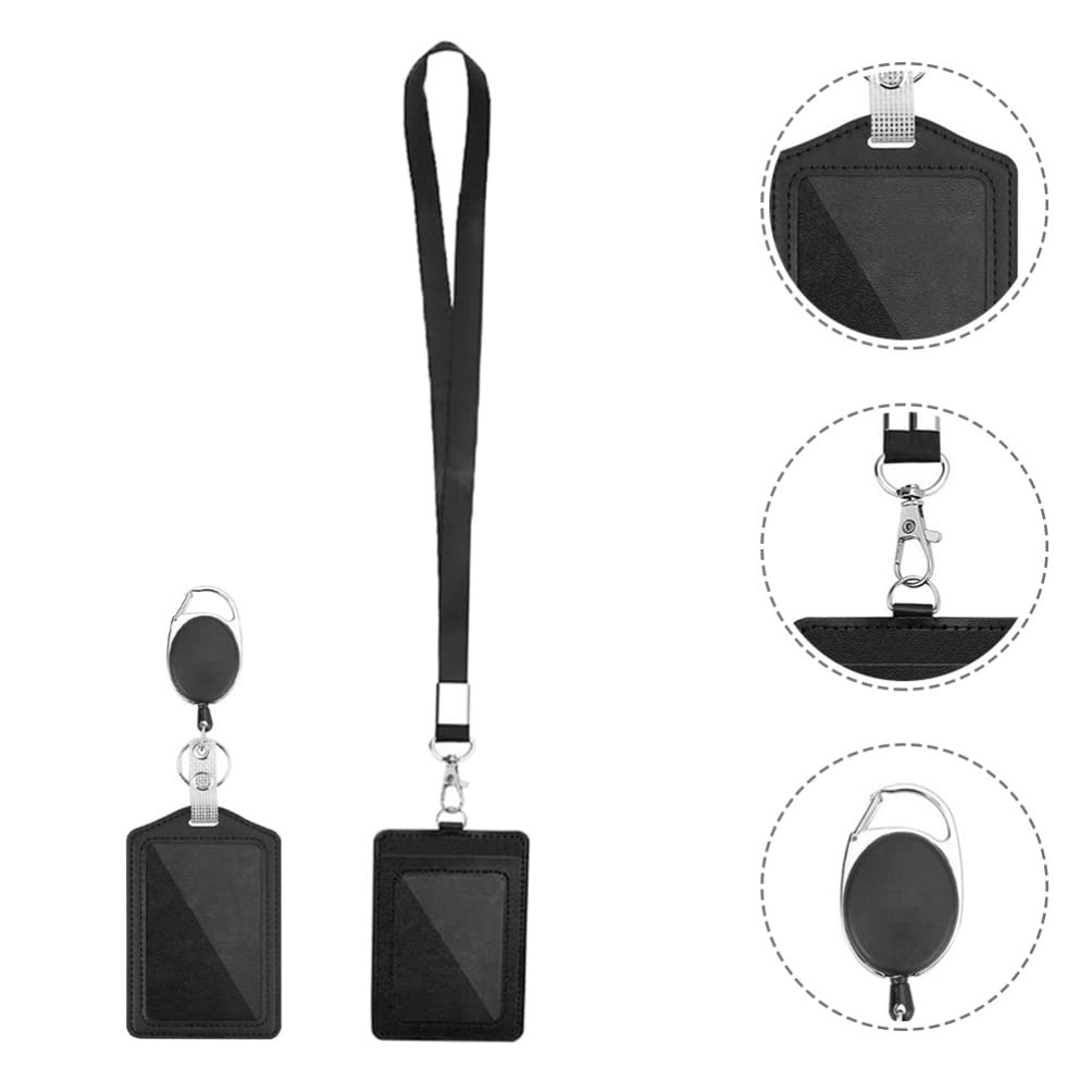 1 Set Durable ID Badge Holder with Can Buckle - Secure Work Access Card Holder for Employees, Students & Professionals | Perfect for Office, School, Campus & Events