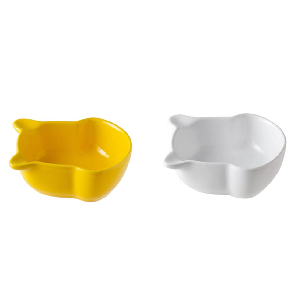 UPKOCH 2-Piece Ceramic Dipping Bowls Set - Elegant Condiment Dishes for Sauces, Spices & Seasonings - Perfect for Sushi, Appetizers & Entertaining